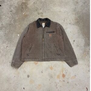 Carhartt J97‎ CHT Insulated Flannel Lined Work Jacket Mens X Large Brown